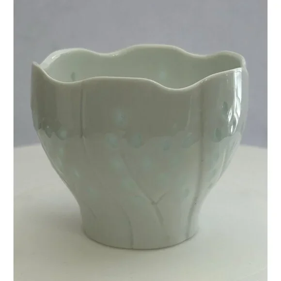 Vintage Dansk Willow Light Votive Candle Holder Gunnar Cyren White Translucent - Picture 1 of 7